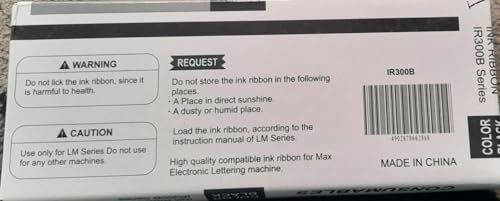 Max Ink Ribbon Cassette LM-IR300B for MAX Lettering Machine LM-370/380/390 Black, 50M {1Box = 5pc} - Image 5