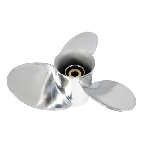 Image of Boat Left 15 1 /2 * 17 Stainless Steel Propeller for Y 150-300HP Marine Engine Part 6K1-45970-01-98 3 Blade 15 Spline