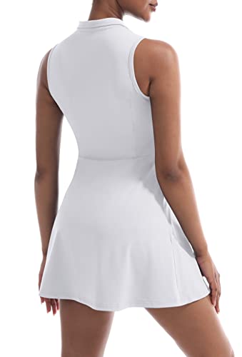 CUGOAO Womens Tennis Dress Golf Dress Workout Dress with Shorts and Pockets for Sleeveless Athletic Dresses2