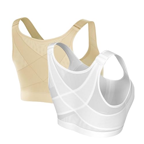 Qixiu Outlet españa, Sujetador Cierre Delantero, Sujetadores Mujer, Sujetador Espalda Transparente, Sujetador sin Tirantes Reductor, Sujetadores con Tirantes Transparentes, Sujetador Dim con Aros