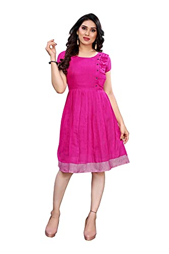Image of PERFECTBLUE Women's Linen Blend Dress Shirt Pink XXL