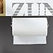 ZUNTO Paper Towel Holder Cabinet Door or Under Cabinet, Self Adhesive Big Roll Holder Wall Mount, Stainless Steel