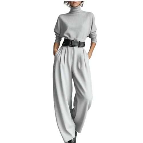 Womens Two Piece Sets Chic Business Tracksuit 3/4 Sleeve Suit