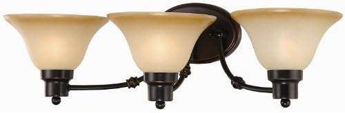 Hardware House Bristol Series 3 Light Oil Rubbed Bronze 24-1/2 Inch by 7-1/2 Inch Bath/Wall Lighting Fixture : 16-7307