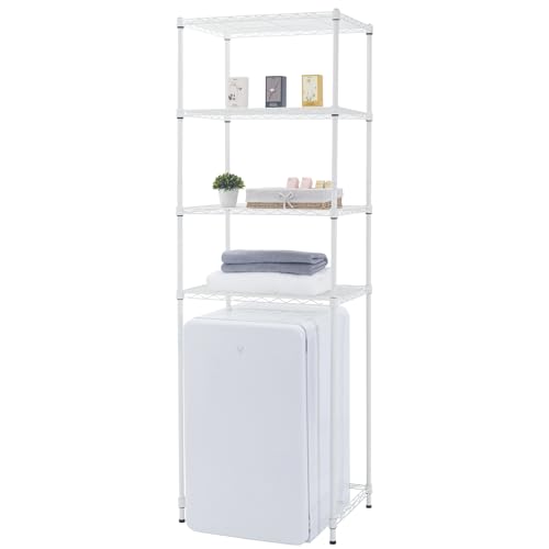 Zvyteay 4 Tier Mini Fridge Shelf Adjustable Height Storage Shelf Metal Storage...