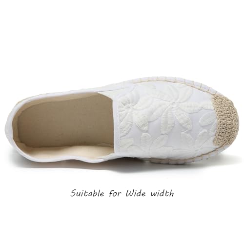 Womens Extra Wide Width Ballet Flats Shoes White Flats Dress Flats Comfortable Casual Loafer Shoes2