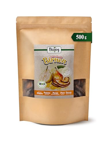 Biojoy Peras secas ecologicas (500 g), sin azúcar añadido y sin azufre