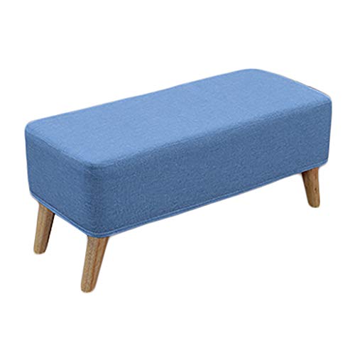 Taburete nórdico azul de 40 cm y banco para zapatos de salón 2