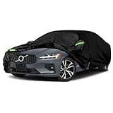 Waterproof Car Covers Replace for 2010-2023 Volvo S60, 6 Layers All Weather Custom-fit Car Cover with Zipper Door & Windproof Bands for Snow Rain Dust Hail Protection (S60)