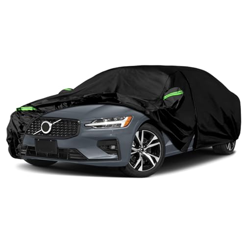 Waterproof Car Covers Replace for 2010-2023 Volvo S60, 6 Layers All Weather Custom-fit Car Cover with Zipper Door & Windproof Bands for Snow Rain Dust Hail Protection (S60)