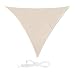 Produktbild Relaxdays Sonnensegel Dreieck, wasserabweisend, UV-beständig, mit Spannseilen, Terrasse, Balkon, Garten, 4x4x4m, beige
