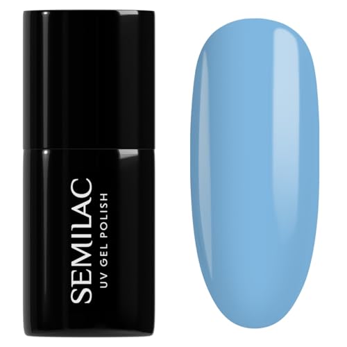 SEMILAC 000 Lazure Dream - Esmalte de uñas de gel UV de larga duración y fácil de aplicar, remojo UV/LED, perfecto para usar en casa y para manicura y pedicura profesional, 7 ml