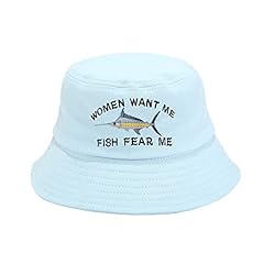 Women Want Me Fish Fear Me - Light Blue