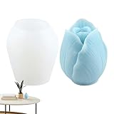 シリコンろうそくの型、花のろうそく型 | 2枚のろうそく作り型,ケーキ、チョコレート、カップケーキ用の用品、フォンダン＆ガムペーストの型