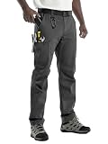 Tejido Ripstop: estos pantalones de trabajo para hombre están hechos de tejido ripstop duradero que es transpirable, cómodo, resistente a la decoloración y a los arañazos. Este pantalón de senderismo está diseñado para todo el día y ofrece un ajuste seguro e individual gracias a su cintura ancha y los cordones ajustables en los tobillos. La construcción de doble capa reforzada en el área de la entrepierna aumenta la durabilidad y hace que el pantalón sea ideal para sentadillas y movimientos intensos.