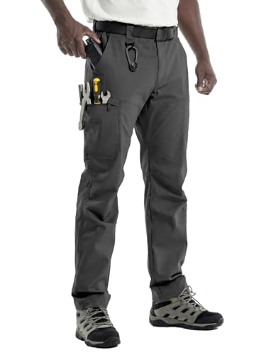 Flyplus - Flyplus Men's Tactical Pants with 8-Pockets Ripstop Grey (50% Off Amazon Deal)
