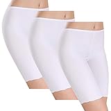 🌸Leggings cortos sin costuras, diseño de cintura alta, cintura cubierta suave, no ajustados en cintura y piernas, no se verán a través, sin bragas, hasta la mitad, longitud perfecta de las piernas, te protegerán de la exposición accidental, perfecto para ir debajo de una falda para preservar la modestia