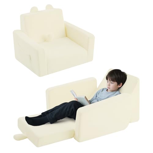 MeMoreCool Silla plegable para niños de 1 a 4 años, color beige