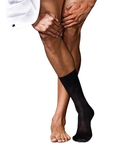 FALKE Men's No. 4 Silk Luxury Dress Socks, 1 Pair