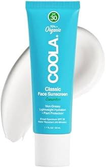 COOLA Organic Face Sunscreen SPF 30 Sunblock Lotion, Dermatologist Tested Skin Care for Daily Protection, Vegan and Gluten Free, Cucumber, 1.7 Fl Oz