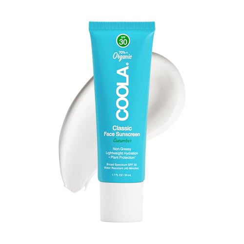 COOLA Organic Face Sunscreen SPF 30 Sunblock Lotion, Dermatologist Tested Skin Care for Daily Protection, Vegan and Gluten Free, Cucumber, 1.7 Fl Oz
