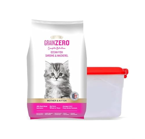 Signature Grain Zero Kitten Dry Cat Food Free with Container, Ocean Fish Sardine and Mackeral 1kg Pack (B0D6RTYPFM) Amazon Price History, Amazon Price Tracker