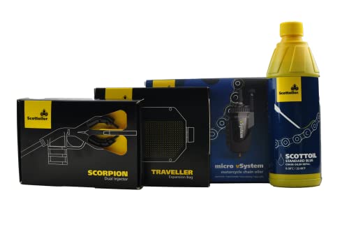 Scottoiler sac d'extension Traveller et kit de lubrification pour voyage à moto