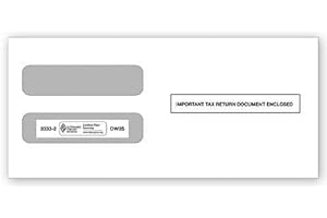 W-2 3-Up Self-Seal Security Tax Envelopes, Side Stub Removed, Pack of 25
