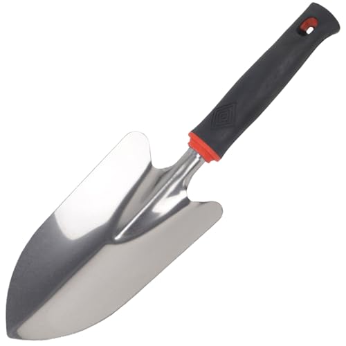 Paleta de jardín de acero inoxidable con mango ergonómico