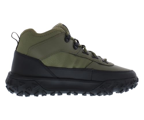 Image of Timberland Greenstride Motion 6 Mid Lace Hiker Boot Mens Shoes Size 8.5, Color: Dark Green Helcor /Forest Green