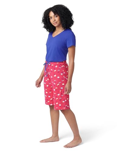 Image of HUE Women's Summer Vacation Pajama Separates, Soft, Whimsical Print Pjs with Tropical Beach Themes, Flip Flops, Cocktails