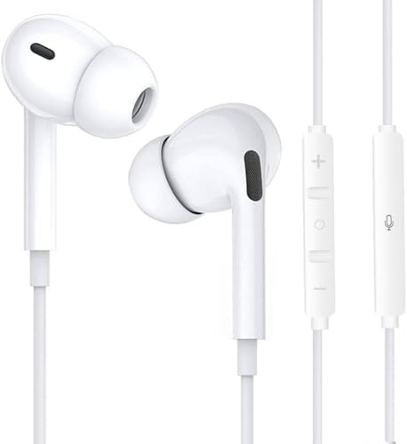 ROOSTON Écouteurs pour iPhone avec Microphone et Contrôle du Volume, Ecouteur Filaire pour iPhone...