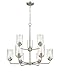 Millennium Lighting Moven 9 Light Chandelier Ceiling Fixture in Satin Nickel
