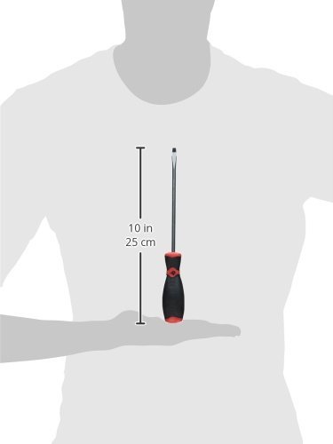 Image of Performance Tool W30987 Black & Red Slotted Screwdriver, 3 /16-Inch x 6-Inch (Pack of 2)