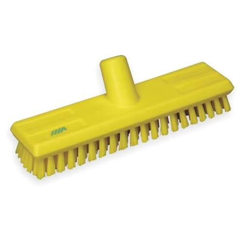 Image of Vikan 70416 Stiff Bristle Deck Scrub, 10-3 /4 inch Polyester, Yellow