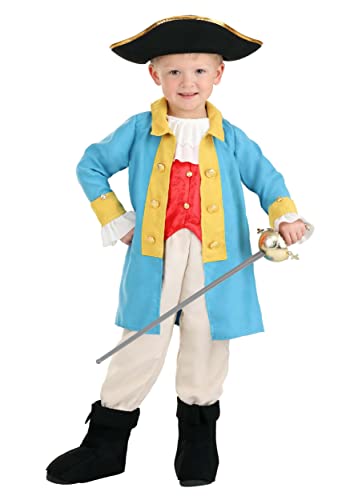 Disfraz Colonial Capitán para Niños Pequeños miniatura 2