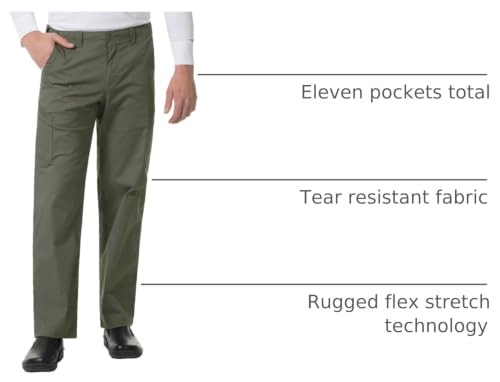 Carhartt Rugged Flex Ripstop Men’s Straight Leg Cargo Scrub Pant, Olive - image 4