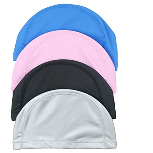 Gorro de baño Gorro de natación Impermeable for Adultos, Hombres y Mujeres, con Pelo Largo y elástico, Recubierto de PU, for Piscina(Silver)