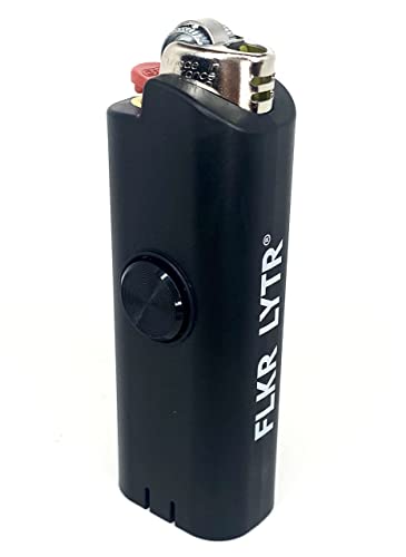 Flkr Lytr Flicker Spinner Lighter Case - Multifunctional Stress Relief Case For Edc Enthusiasts. Durable, Pocket-Sized Gift For Smokers (Drk Nyte) - For Standard Clipper Lighter #TOP3