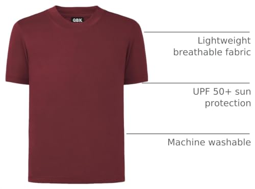 Image of QBK 2T to Youth Neon Shirt Kids UPF 50+ Dry Fit Athletic Short Sleeve Rash Guard T Shirts for Boys Girls Sports Undershirt