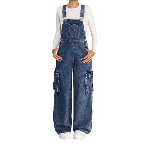 Pantalón de disfraz de niña de talle alto con piernas anchas vaquero holgado