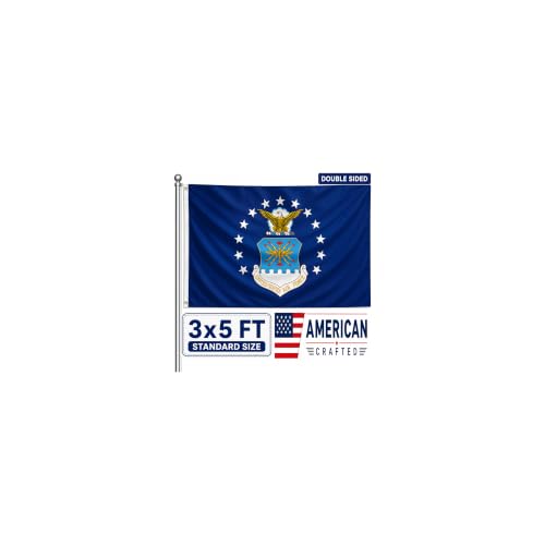 Air force Military Flag Double Sided 3x5 Outdoor-3 Ply American United States Airforce Flags Heavy Duty with Brass Grommets for Outdoor Indoor Room Wall