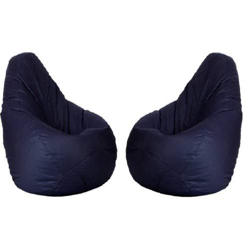 caddyFull Jumbo Size Bean Bag Without Beans (Navy Blue) (Pack of 2)