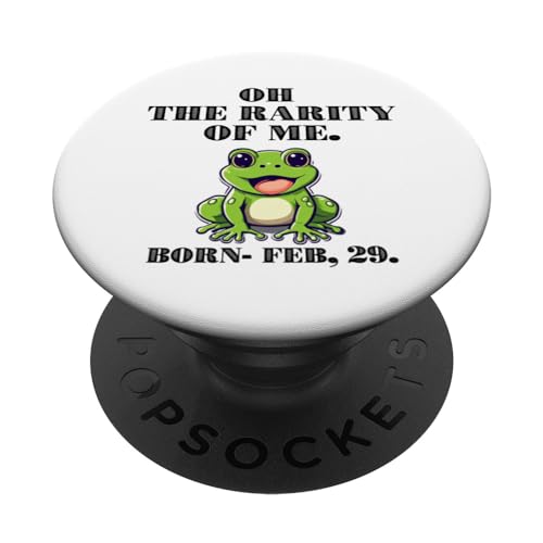 Cumpleaños 29 de febrero traje de año bisiesto diseño amante de la rana PopSockets PopGrip Intercambiable