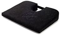 Tush Cush Seat Cushion - Small Home Office Car Compu Computer Ergonomic Orthopedic Chair Cushion - Black Velour Fabric