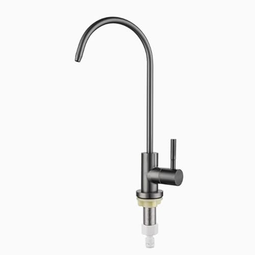 Robinet de cuisine avec filtre eau froide col de cygne mitigeur gris évier cuisine