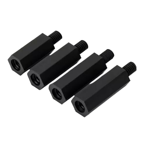 Kohak 500-1000PCS �Z�p�X�^���h�I�t M2 M2.5 M3 M4*L+6 ���܂��͍� �i�C�����X�^���h�I�t �I�X-���X �i�C�����X�y�[�T�[(Black,(L)25MM_M4 500PCS)