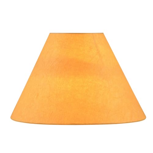 Image of Aspen Creative 56041, Hardback Empire Transitional UNO Lamp Shade, Carrot Orange Parchment Wrinkled Paper, 4 inch Top x 10 inch Bottom x 7 inch Slant Height, Slip 33mm