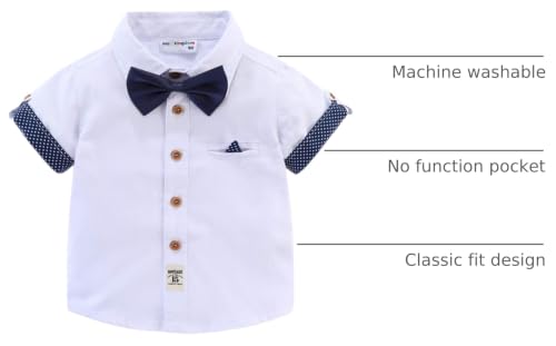 Image of Mud Kingdom Little Boys Dress Shirts Short Sleeve Cute Summer