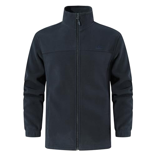 Men's Soft Polar Fleece Jacket with Pockets Lightweight Outdoor Recreation Full Zip Coat2